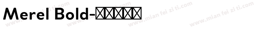 Merel Bold字体转换
